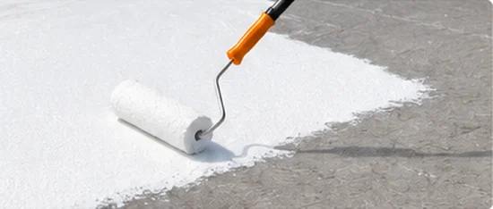 Roller Applying AquaGuard Coating