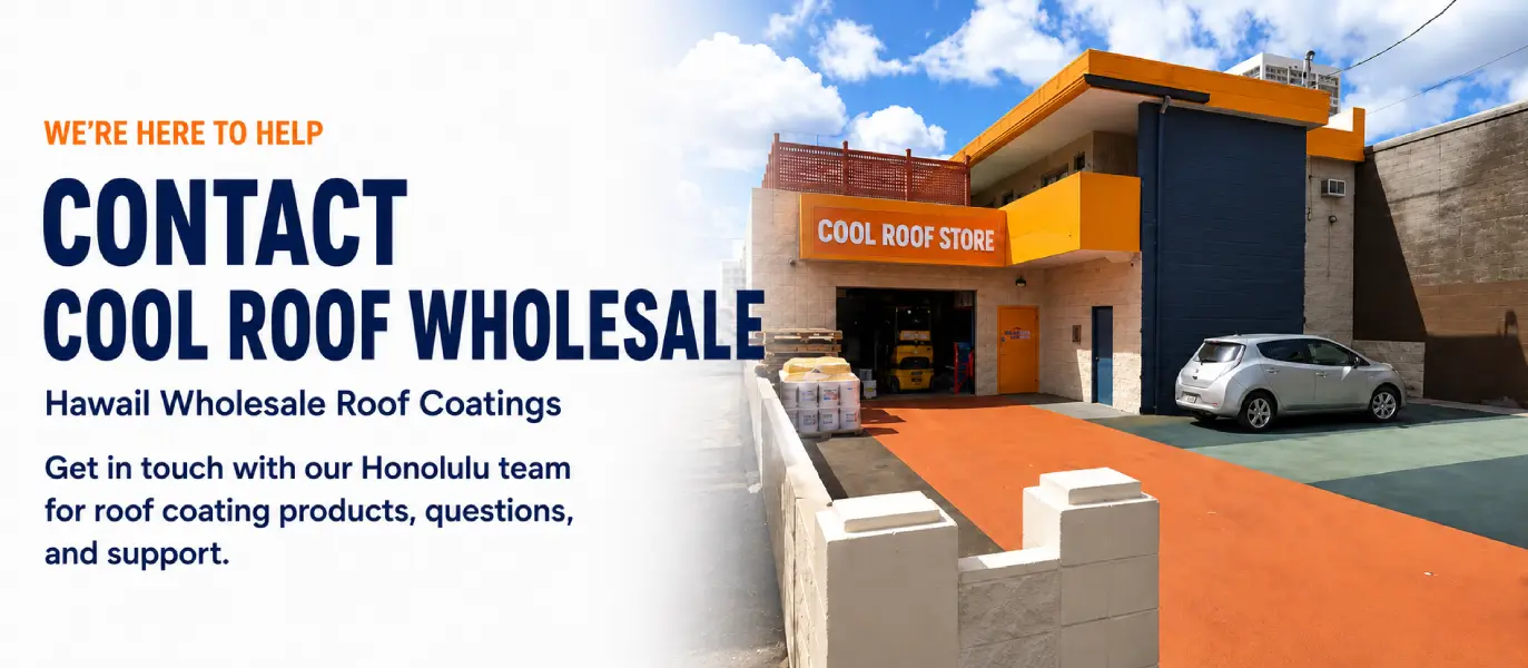 Cool Roof Wholesale - Hawaii - Contact Header